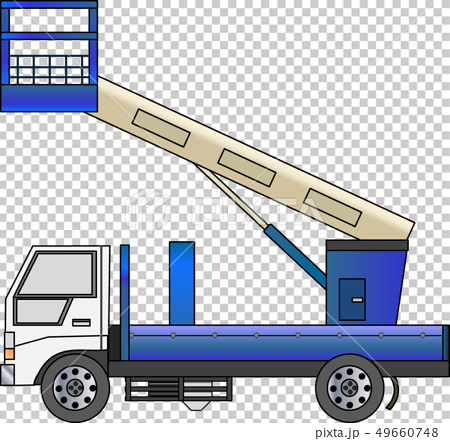 High Place Work Vehicle At The Time Of Work Stock Illustration
