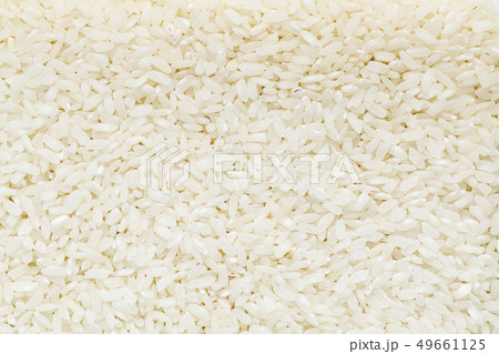 White rice background and texture. Rice grain. 49661125