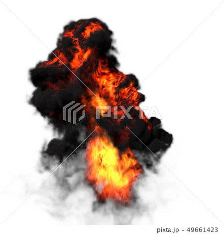 4K Big explosion effect white background 49661423