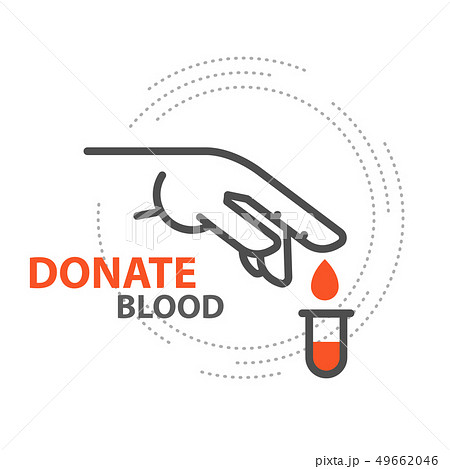Blood donor - drop of donate blood from finger, 49662046