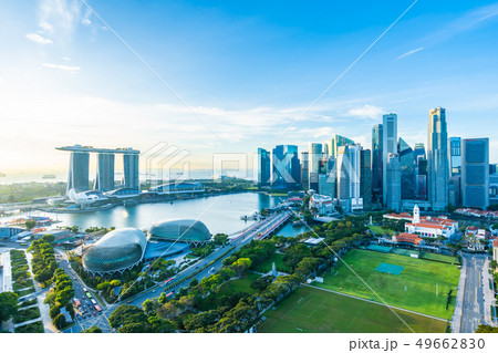 Beautiful architecture building exterior cityscape in Singapore city skyline 49662830