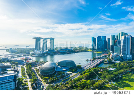 Beautiful architecture building exterior cityscape in Singapore city skyline 49662872