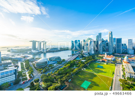 Beautiful architecture building exterior cityscape in Singapore city skyline 49663466