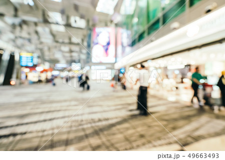 Abstract blur and defocused changi aiport terminal interior 49663493