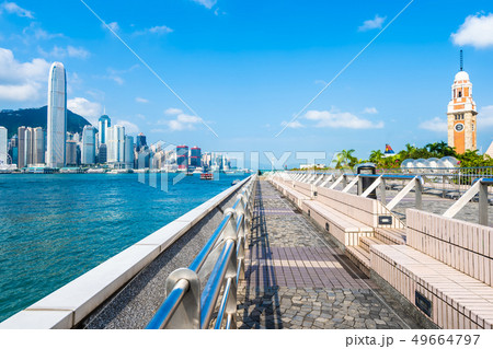 Beautiful architecture building exterior cityscape of hong kong city skyline 49664797