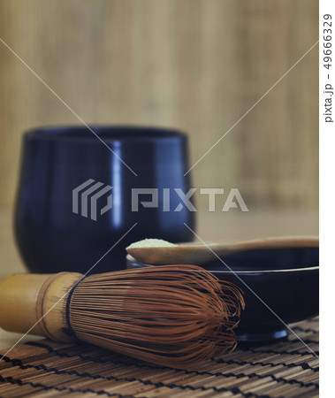 organic matcha green tea on wooden organic matcha green tea on wooden 49666329