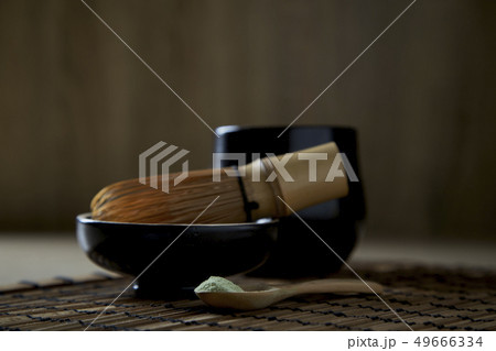 organic matcha green tea on wooden organic matcha green tea on wooden 49666334