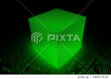 Data Block Cube of Binary digit (Bit) code Data Block Cube of Binary digit (Bit) code 49667620