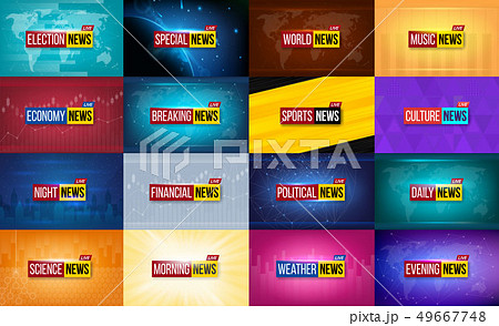 Creative illustration of breaking news background. World, sports, weather, financial, political Creative illustration of breaking news background. World, sports, weather, financial, political 49667748