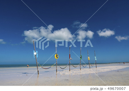 Holbox Island pier palapa sunset beach in Mexico Quintana roo 49670007