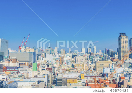 大阪　ミナミ　心斎橋　本町方面　都市景観 49670485