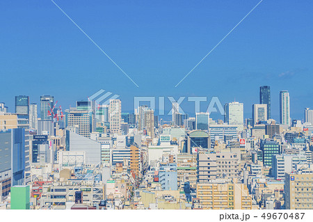大阪　ミナミ　心斎橋　本町方面　都市景観 49670487