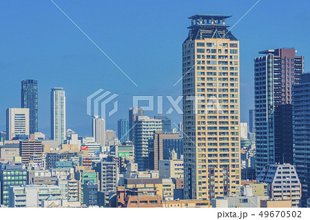 大阪　ミナミ　心斎橋　本町方面　都市景観 49670502
