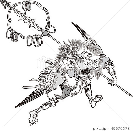 浮世絵 妖怪 その17 白黒 浮世絵 妖怪 その17 白黒 49670578