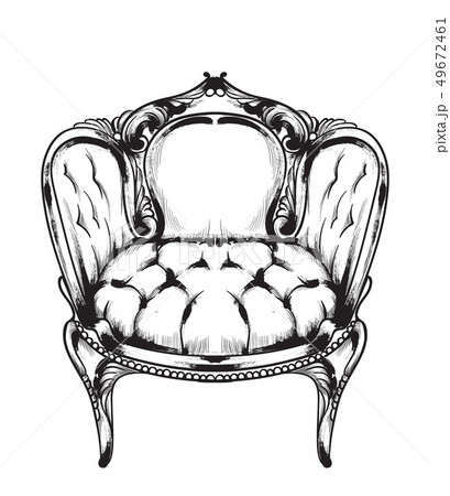 Baroque armchair Vector. Royal style decotations. Baroque armchair Vector. Royal style decotations. 49672461