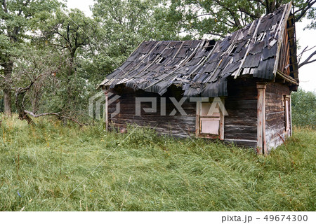 old wooden house in the forest 49674300