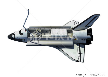 Space Shuttle Orbiter Isolated On White Background Space Shuttle Orbiter Isolated On White Background 49674520