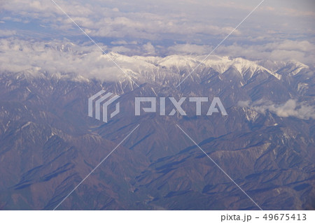 掛川市上空より南アルプス山脈 掛川市上空より南アルプス山脈 49675413