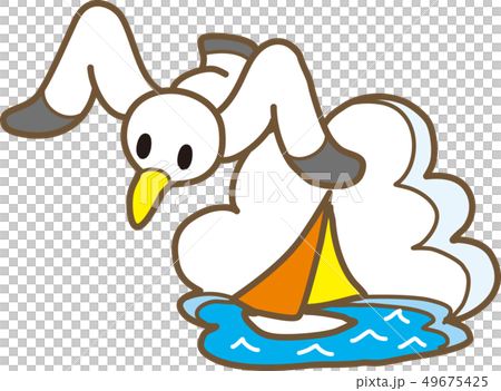 Seagull and yacht Seagull and yacht 49675425