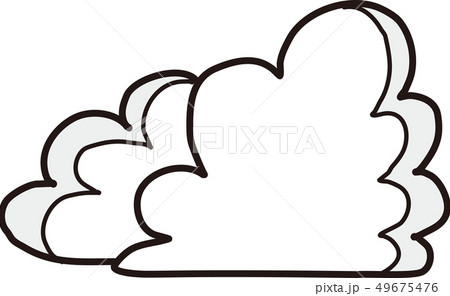 入道雲 モノクロのイラスト素材 入道雲 モノクロのイラスト素材