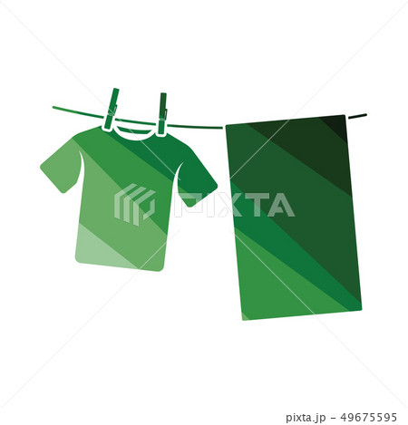 Drying linen icon 49675595
