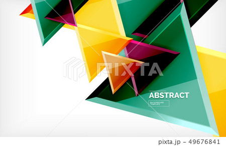 Tech futuristic geometric 3d shapes, minimal 49676841