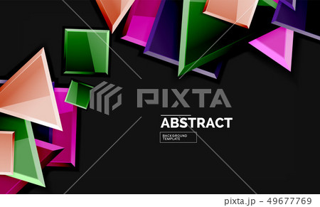 Glossy squares and triangles geometric backgrounds Glossy squares and triangles geometric backgrounds 49677769