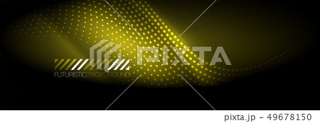 Glowing abstract wave on dark, shiny motion, Glowing abstract wave on dark, shiny motion, 49678150