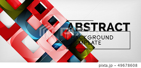 Background with color squares composition, modern 49678608