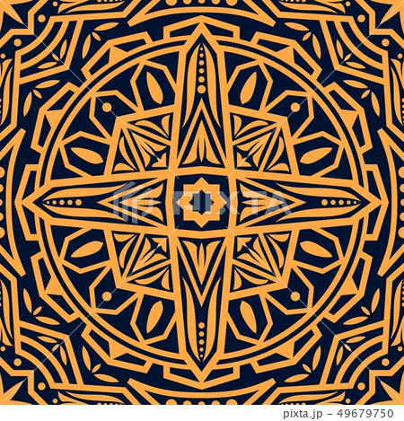 Arabian traditional flourish seamless pattern 49679750