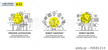 Set of illustrations concept with businessmen. 49681214
