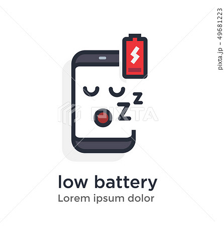 Emotion phone charging, low, wireless illustration Emotion phone charging, low, wireless illustration 49681223