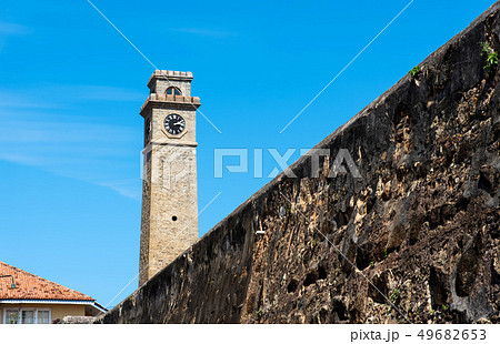 Galle fort clock tower in Sri Lanka Galle fort clock tower in Sri Lanka 49682653