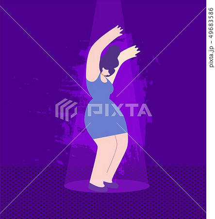Cartoon Beautiful Elegant Woman Dancing Have Fun Cartoon Beautiful Elegant Woman Dancing Have Fun 49683586