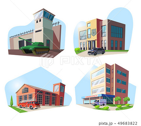 Police, firehouse, hospital, military base 49683822