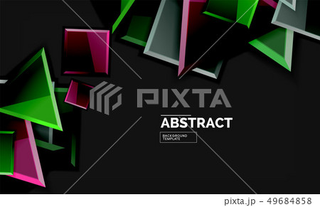 Glossy squares and triangles geometric backgrounds Glossy squares and triangles geometric backgrounds 49684858