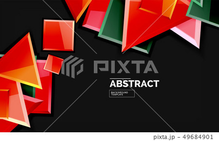Glossy squares and triangles geometric backgrounds Glossy squares and triangles geometric backgrounds 49684901