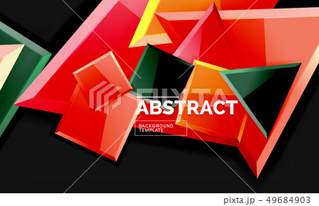 Glossy squares and triangles geometric backgrounds Glossy squares and triangles geometric backgrounds 49684903