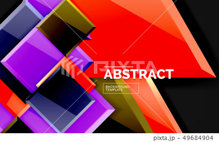 Glossy squares and triangles geometric backgrounds 49684904