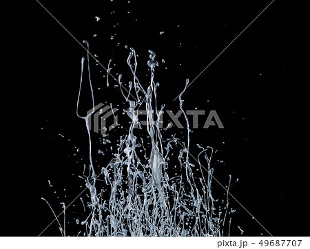 Macro photo of mixed acryl colors on black Macro photo of mixed acryl colors on black 49687707