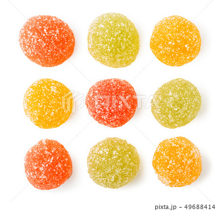 Set of multi-colored marmalade sprinkled with Set of multi-colored marmalade sprinkled with 49688414