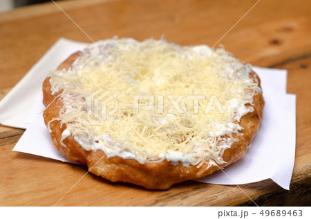 Hungarian fried bread, Langos 49689463