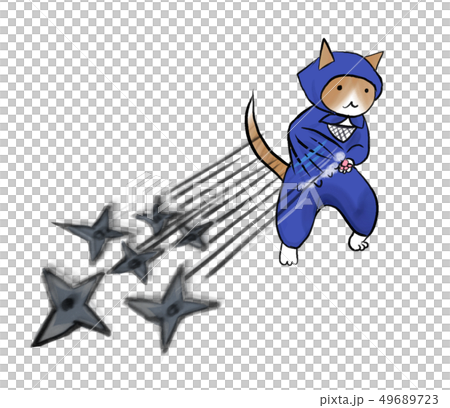A ninja who attacks with a shuriken A ninja who attacks with a shuriken 49689723