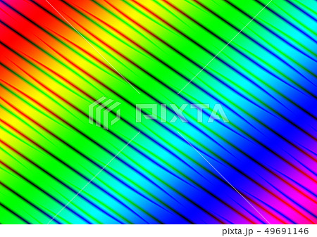 極彩色で派手な虹色のカラフルな背景素材のイラスト素材