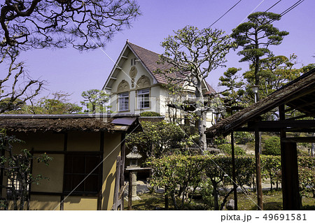 広島県福山市　福山城公園　福寿会館　庭園と洋館 49691581