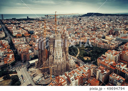 Sagrada Familia aerial view 49694794