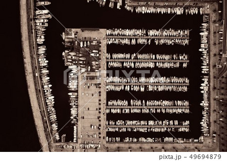 Barcelona bay Aerial View 49694879