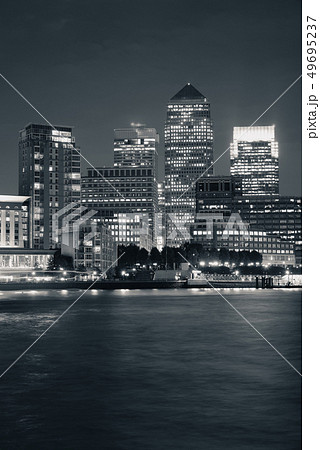 London Canary Wharf at night London Canary Wharf at night 49695237