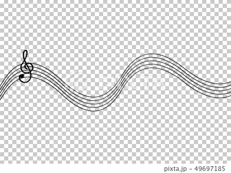 シンプルな五線譜のイラスト素材