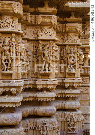 Beautifully carved idols, Jain Temple, Jaisalmer 49698543